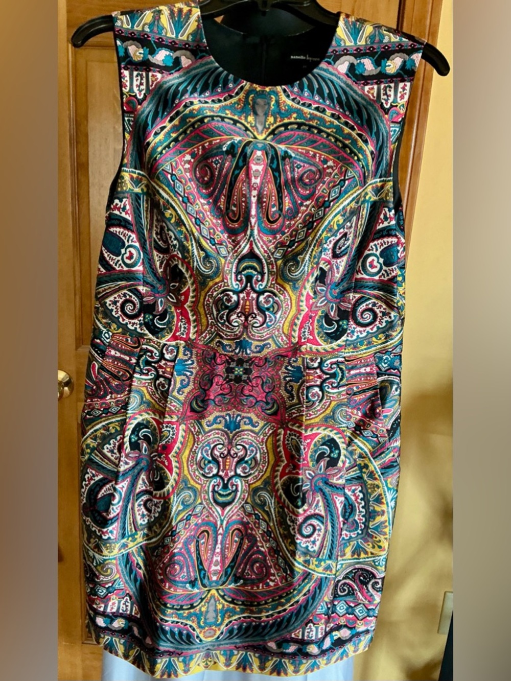 Nanette Lepore Multicolor Paisley Shift Dress - Teal, Pink, Gold